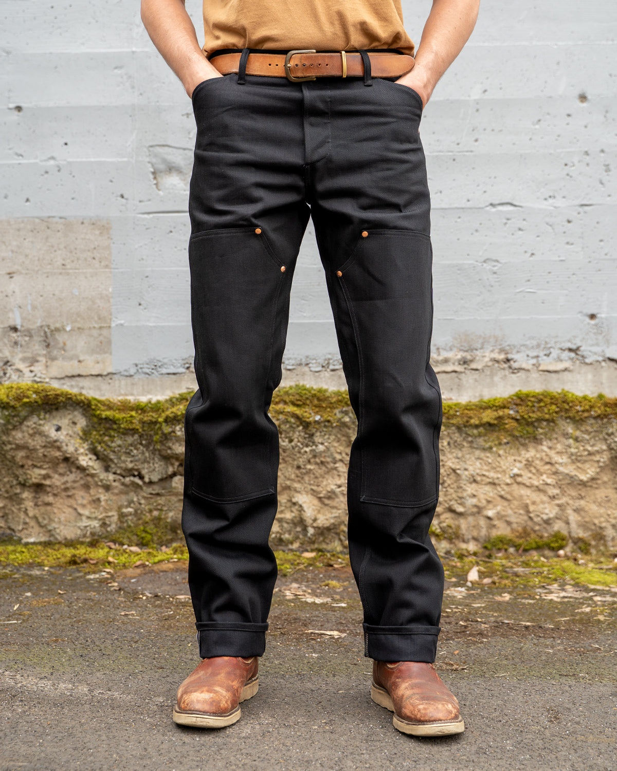 Work Jean - 15 oz Japanese Black Selvedge Denim – Grease Point