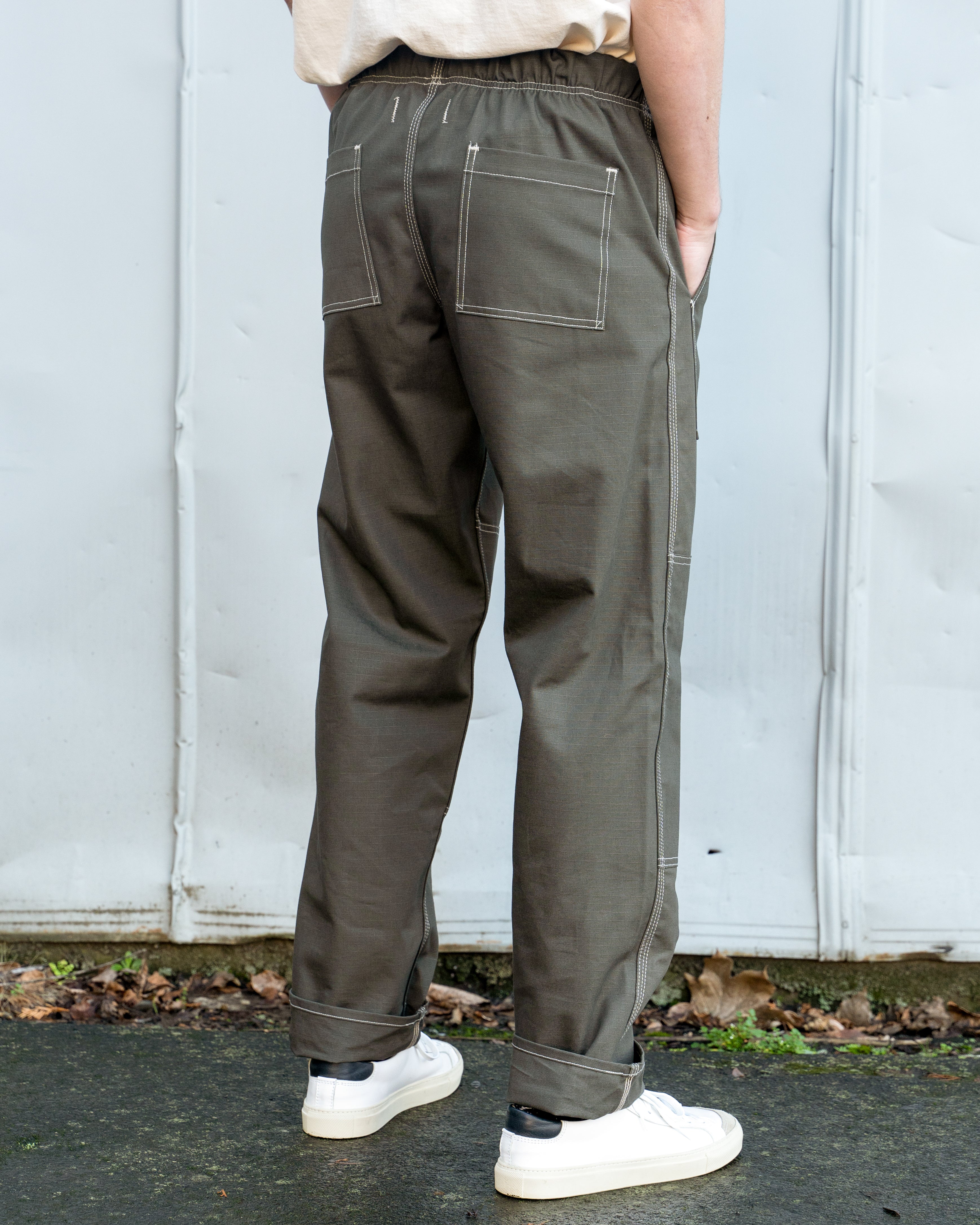 Easy Pant - 10 oz Olive Cotton Ripstop – Grease Point Workwear