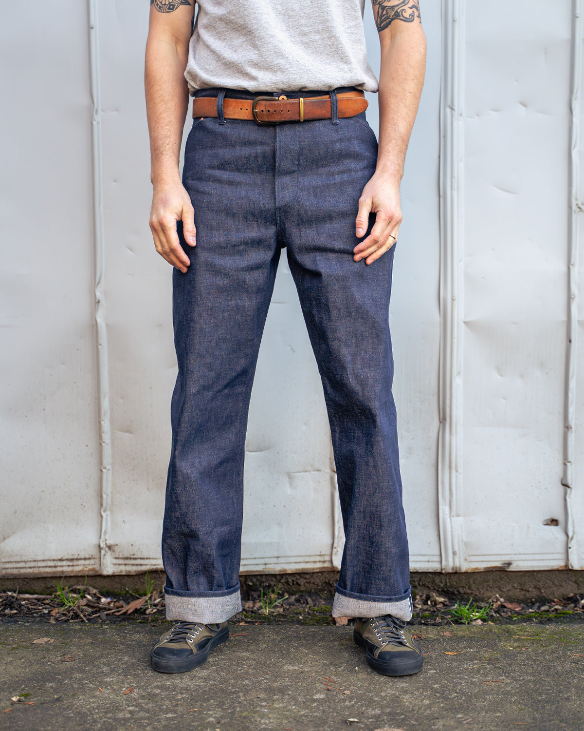 High Rise Loose 5 Pocket Jean - 14.5 oz Selvedge Denim – Grease