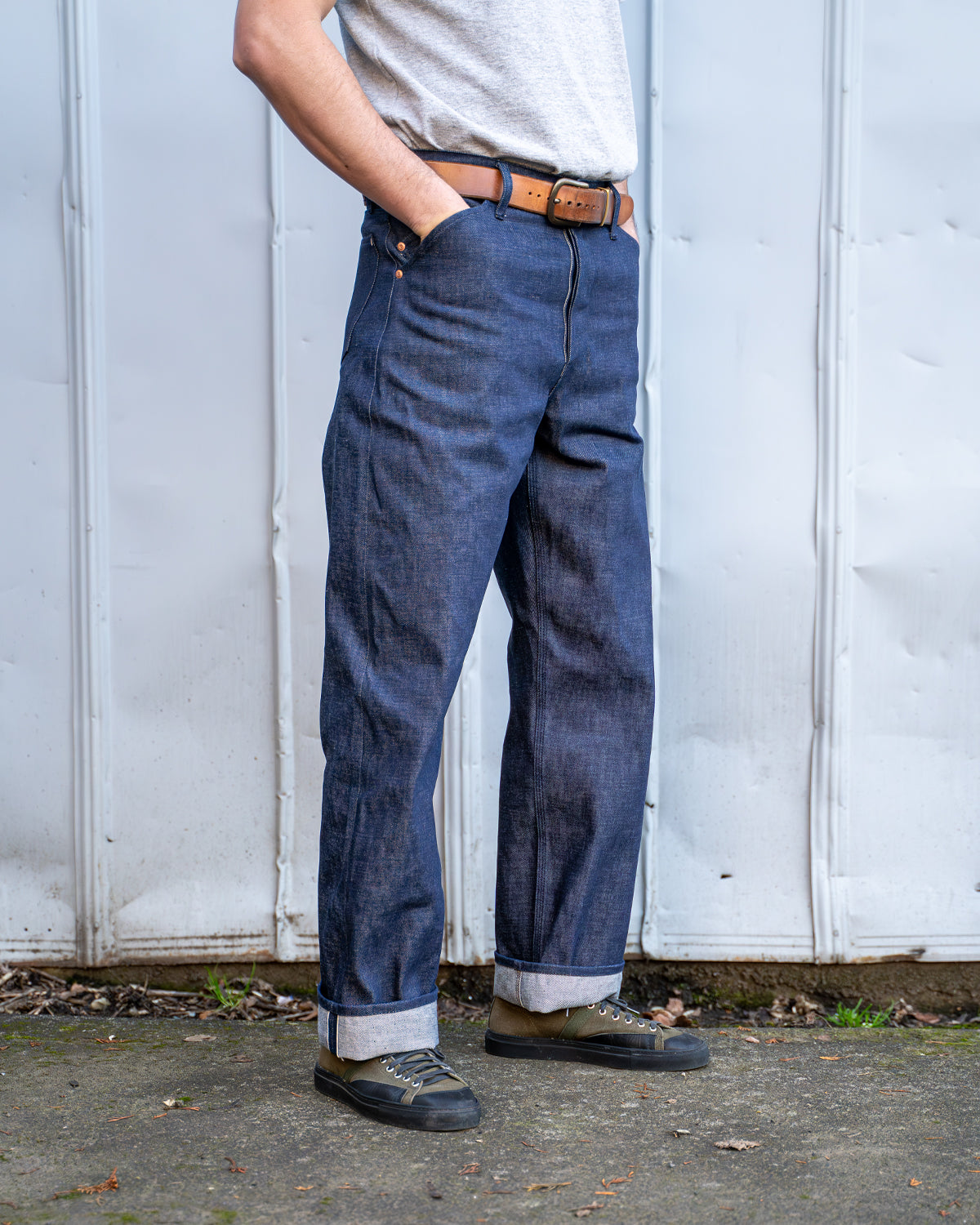PoC JCAESAR GREASE DIRTY DENIMS 14oz High Rise Loose 5 Pocket Jean 
