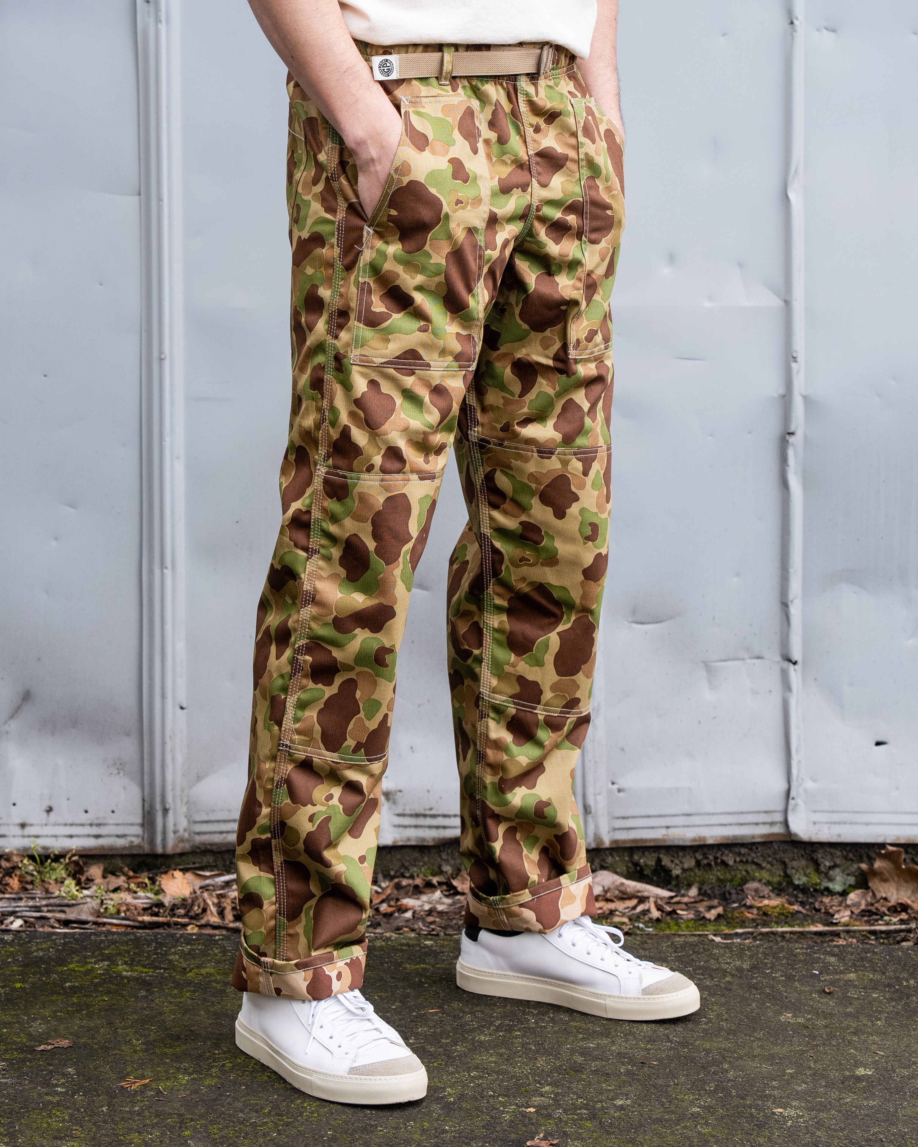00s デタッチャブル camo pantsポーカーズ 11747391 Easy Pant - 9 oz Japanese Duck Camo – Grease Point Workwear