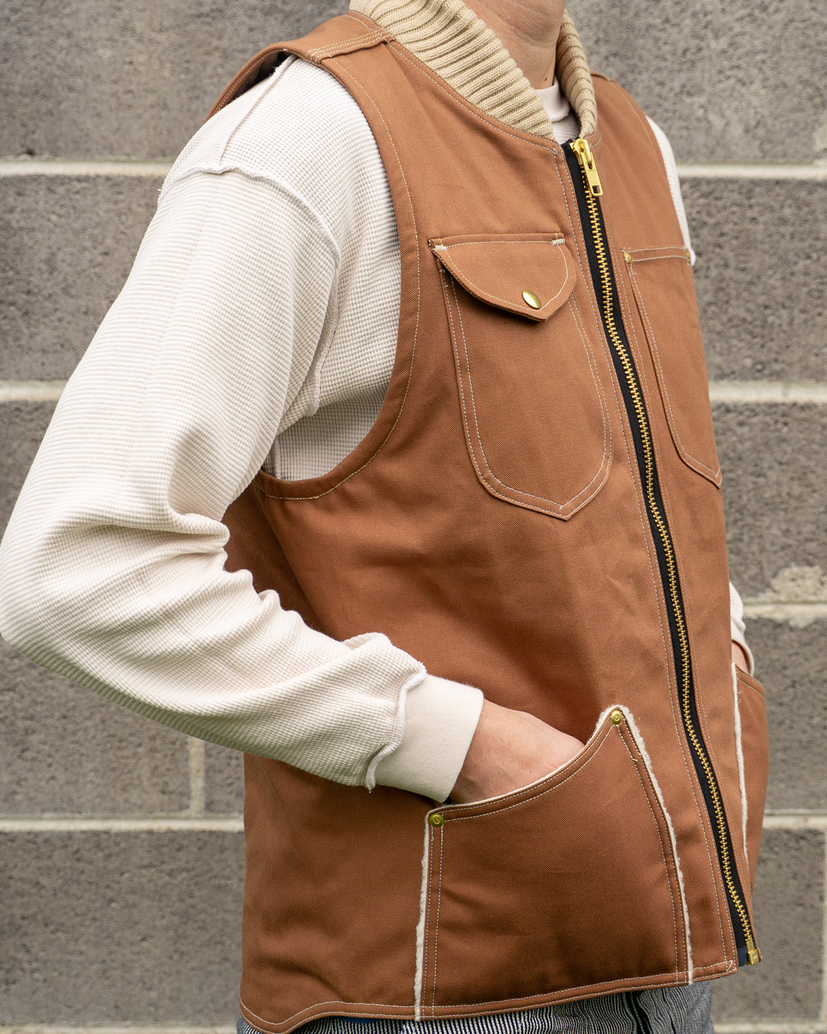 Insulator Orchard Vest - 15 oz Japanese Duck Canvas – Grease Point