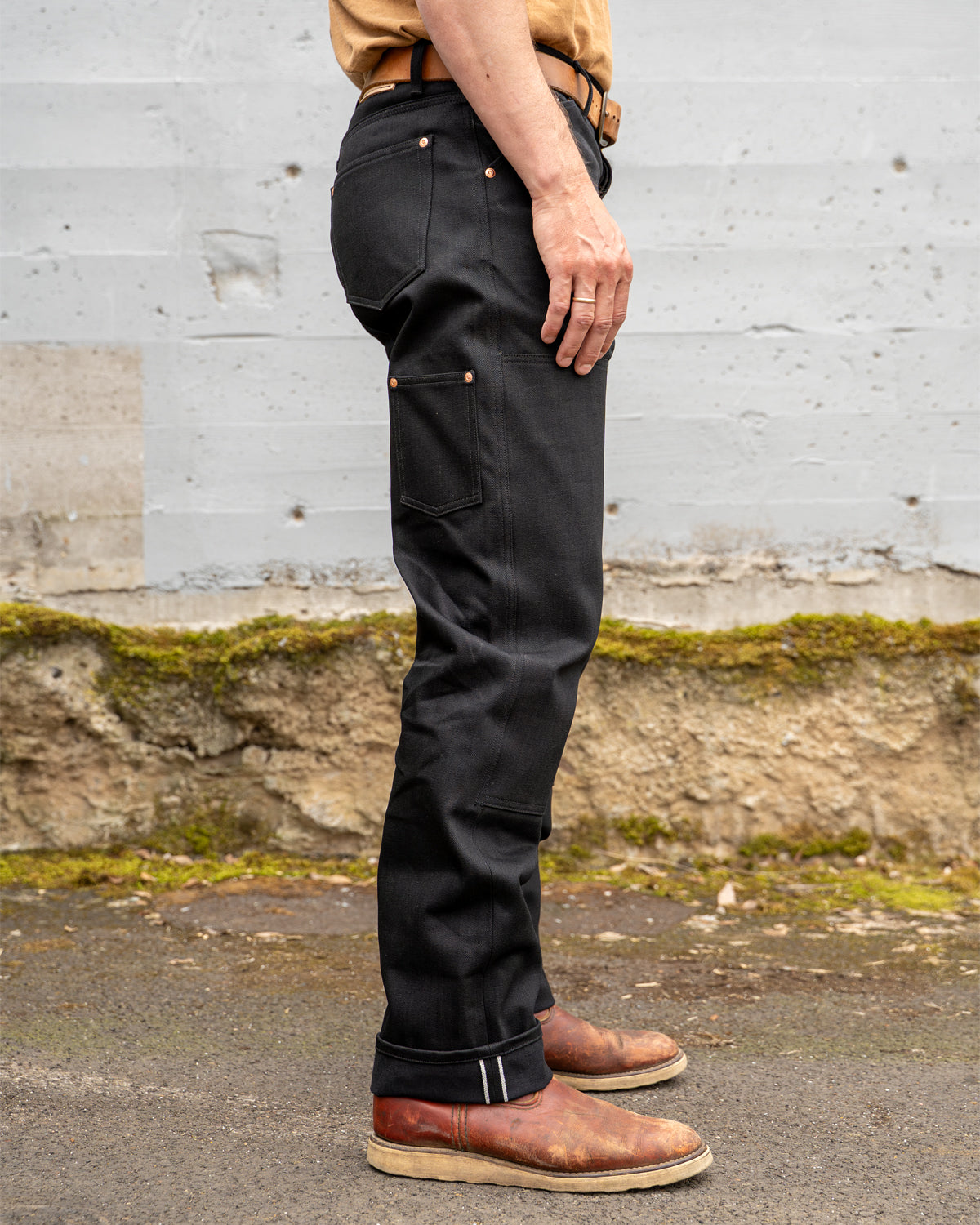 Work Jean - 15 oz Japanese Black Selvedge Denim – Grease Point