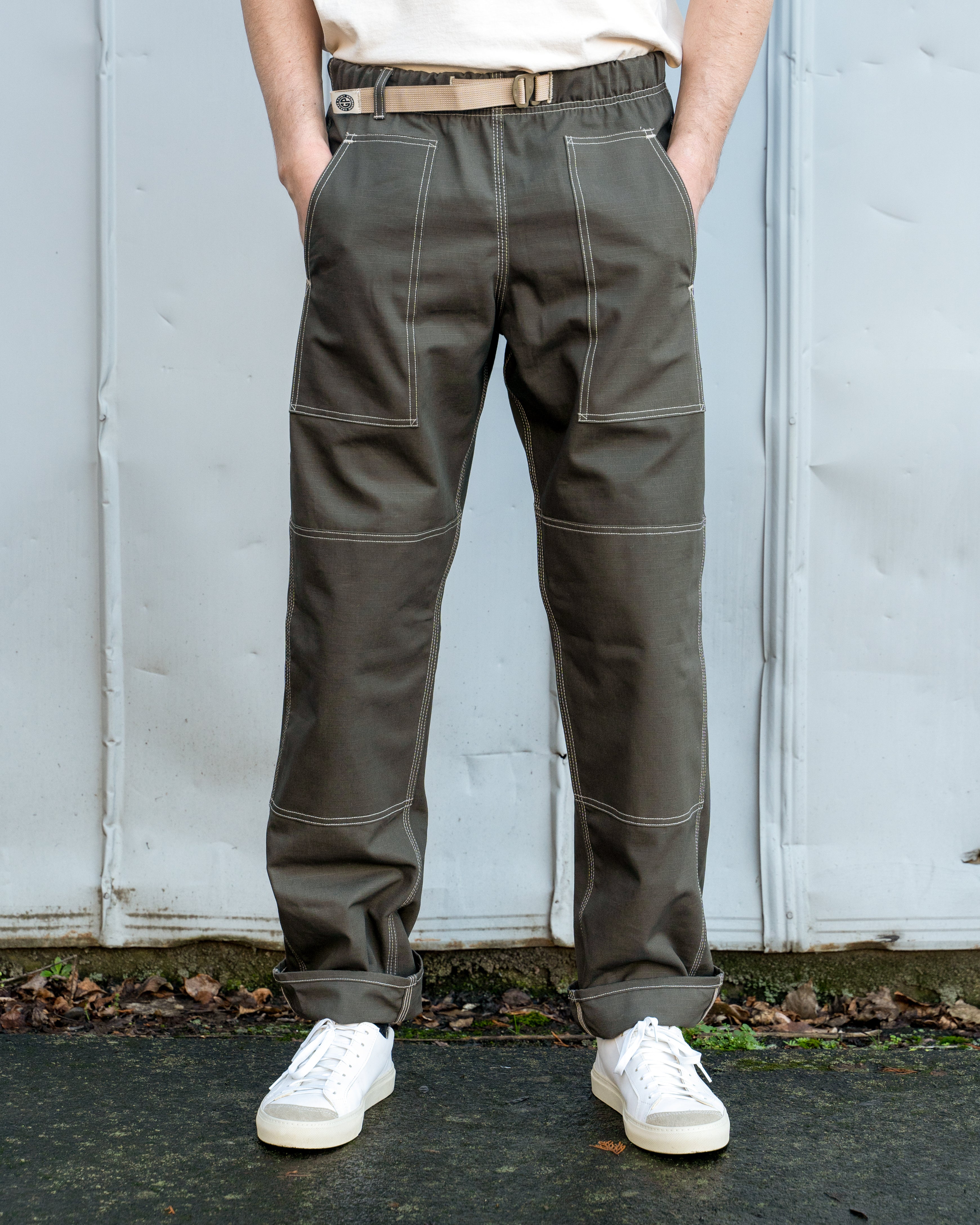 Easy Pant - 10 oz Olive Cotton Ripstop – Grease Point Workwear