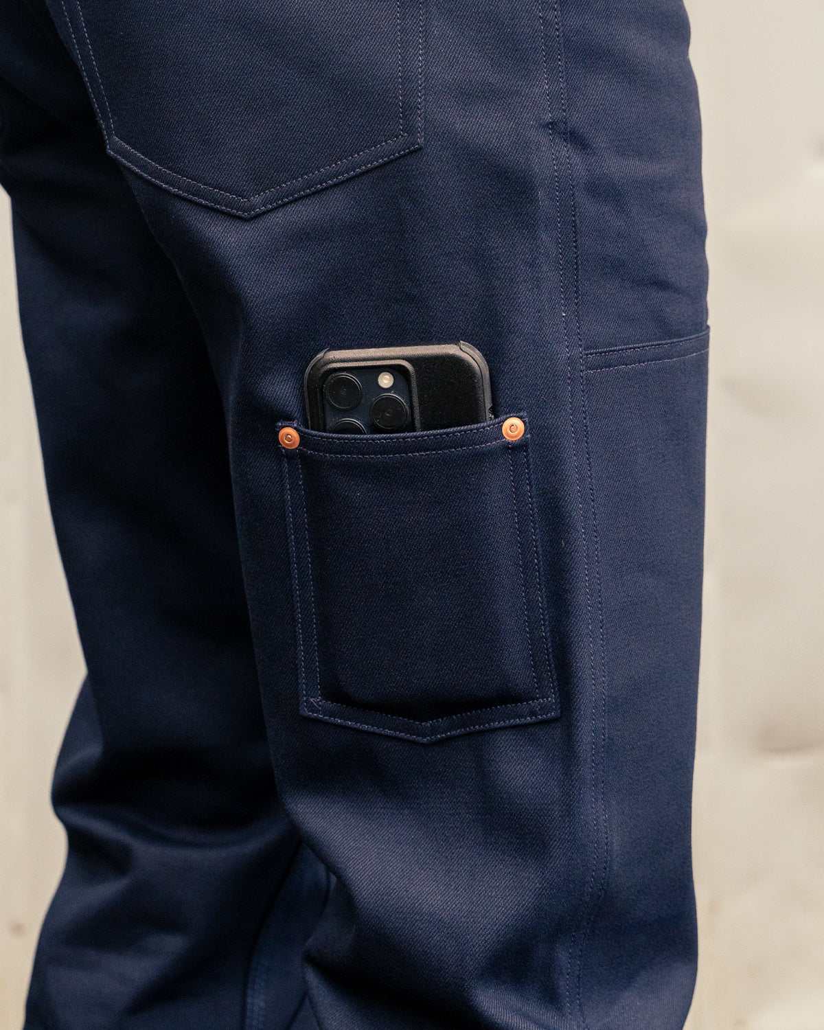 Work Jean - 14.5 oz Double Indigo Vidalia Mills Selvedge Denim