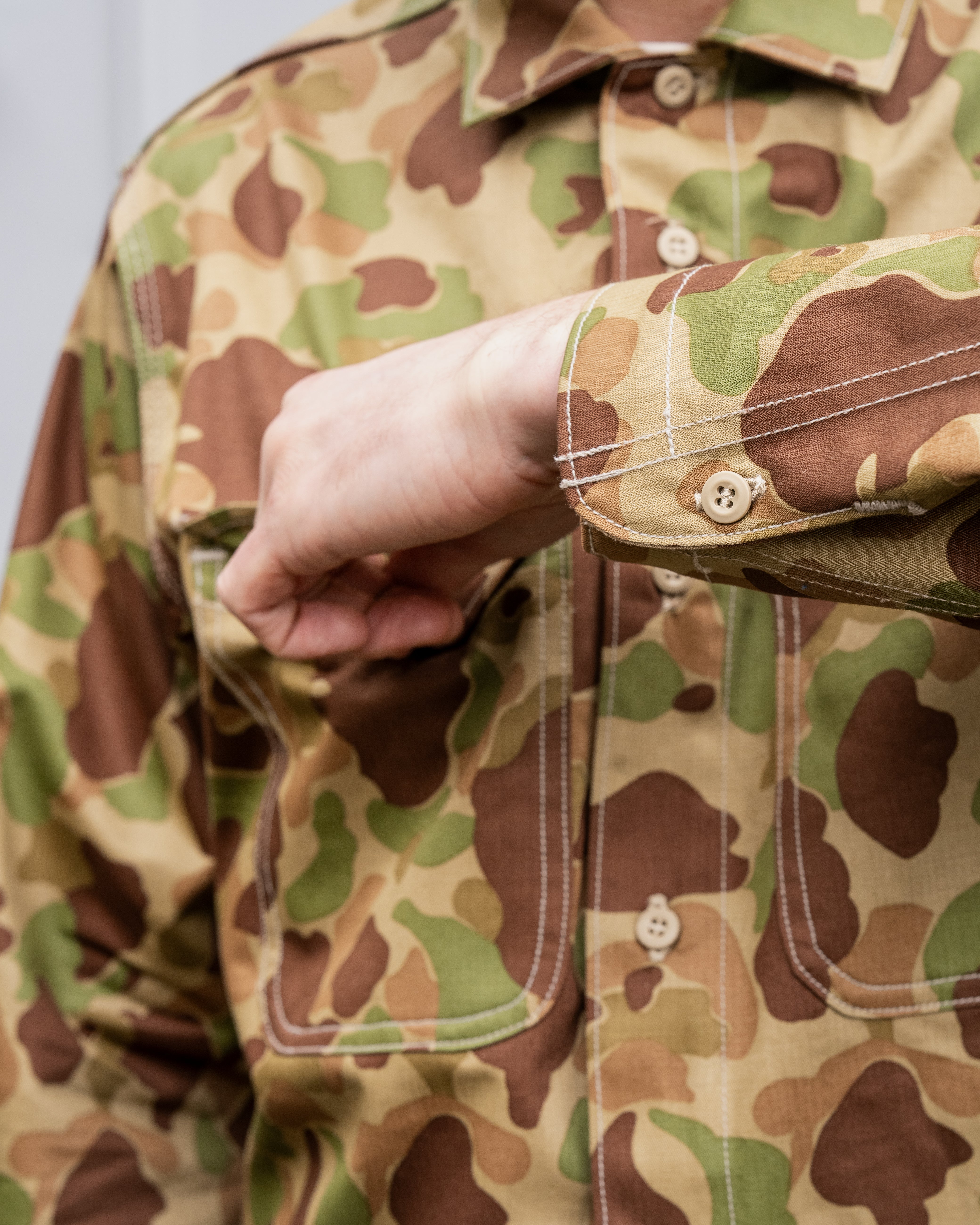Orchard Shirt - 9 oz Japanese Duck Camo – Grease Point Workwear