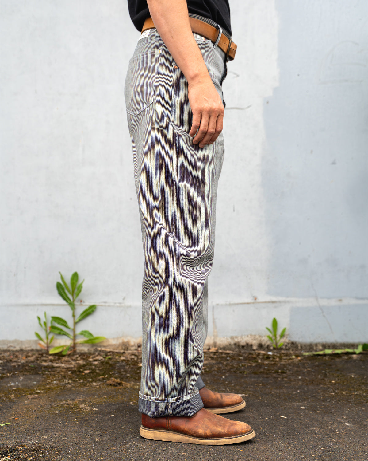 High Rise Loose 5 Pocket Jean - 12 oz Hickory Stripe – Grease Point ...