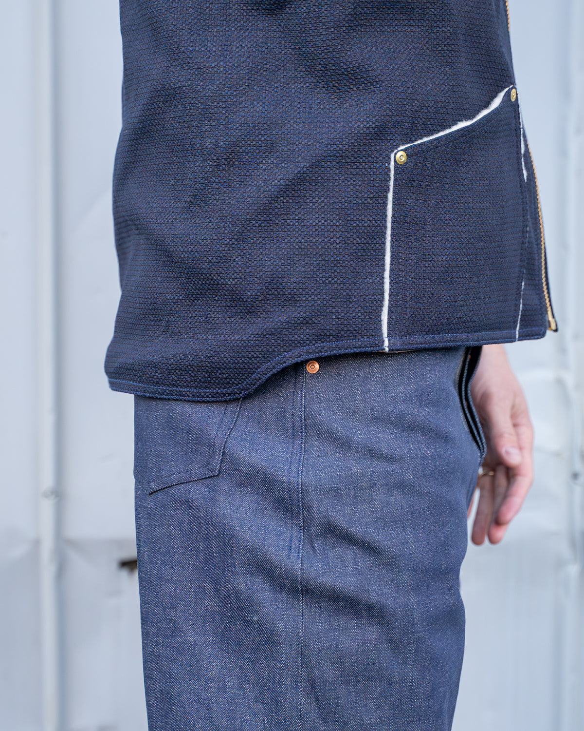 Insulator Orchard Vest - 12.5oz Indigo Sashiko – Grease Point Workwear