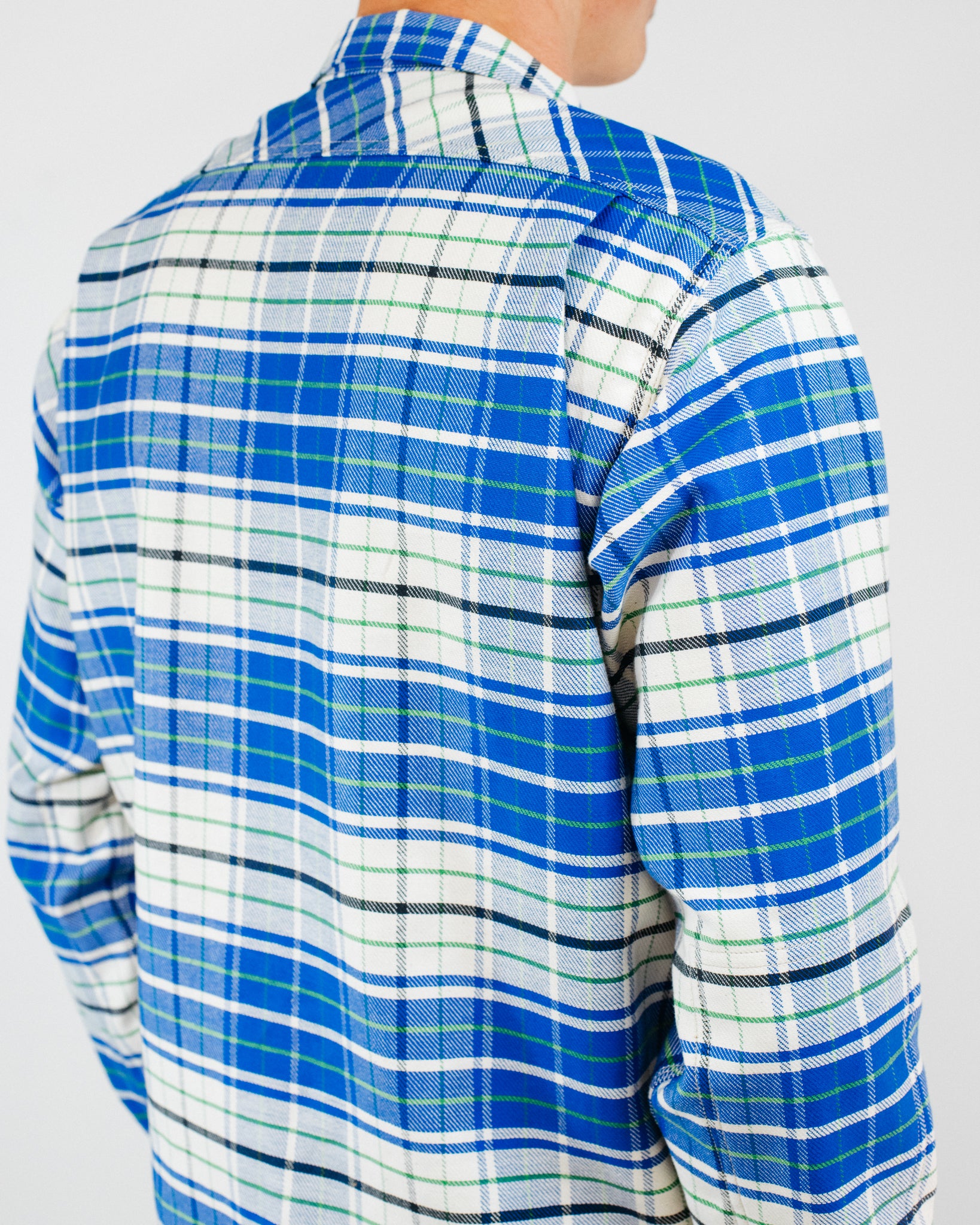 Orchard Shirt - 8 oz Yoshiwa Mills Selvedge Flannel - Blue