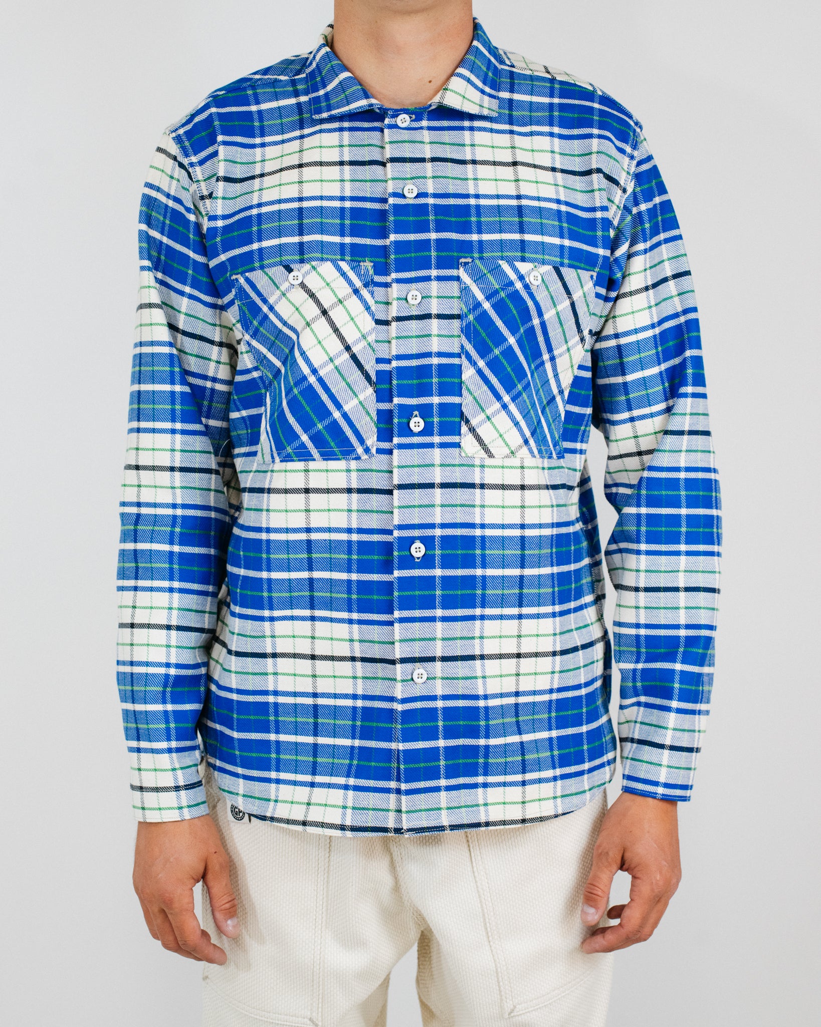 Orchard Shirt - 8 oz Yoshiwa Mills Selvedge Flannel - Blue